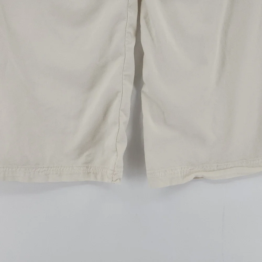 American Eagle Baggy Wide Leg Cargo Pants 8 Women Super High Rise‎ Cream Grunge
